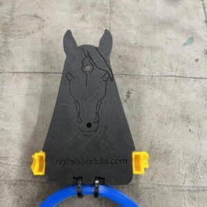 unique top of a flexicurve tool shows horse shaped guide with level